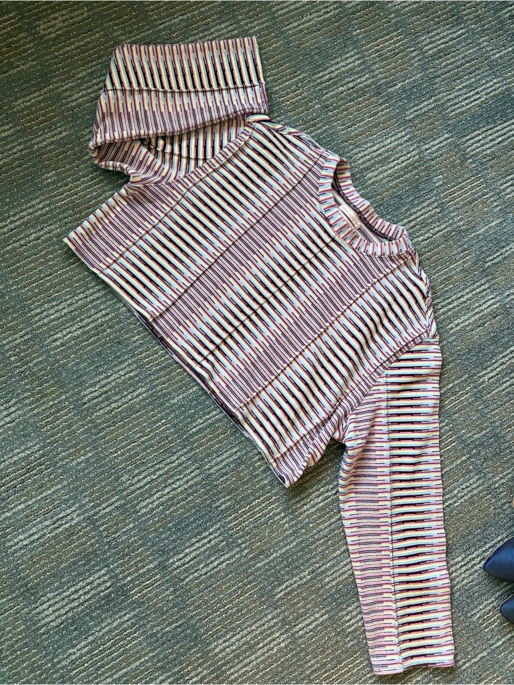 Urban Outfitters Multicolor Striped Cropped Knit Top